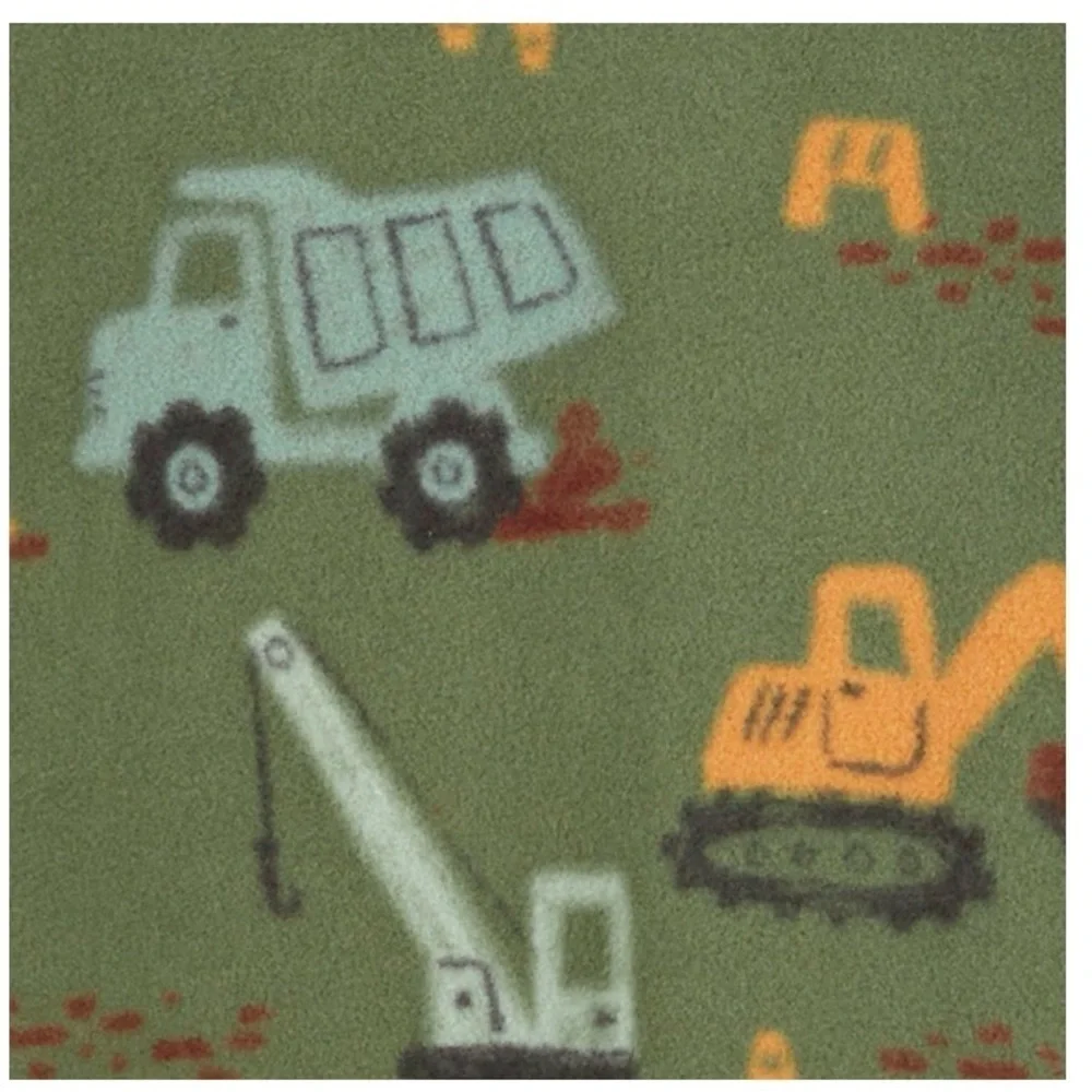 Carter's construction trucks Green and Brown Pajama Set with Vehicle Print 12 Mo